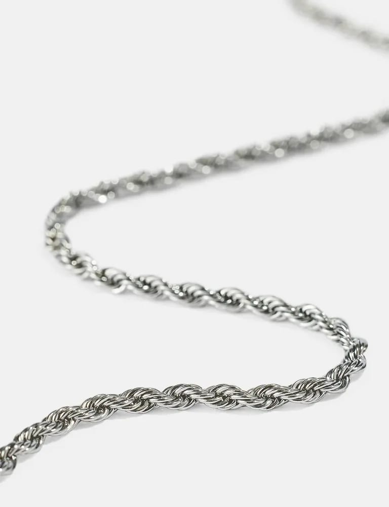 Silver Rope Chain Premium Quality Silver – Stylish Daily Wear Jewelry