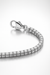 High-Quality 925 Sterling Silver Tennis Bracelet for Men – Sparkling Statement Piece