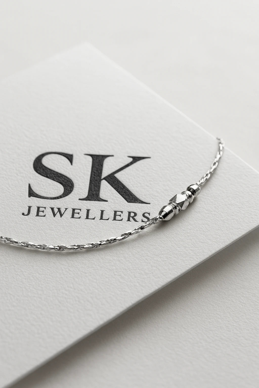 Mystic Geometry, 925 Silver Anklet of Timeless Urban Royalty