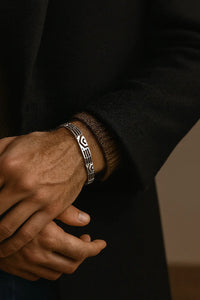 Premium 925 Silver Handcrafted Bracelet for Men – Modern Minimal Style