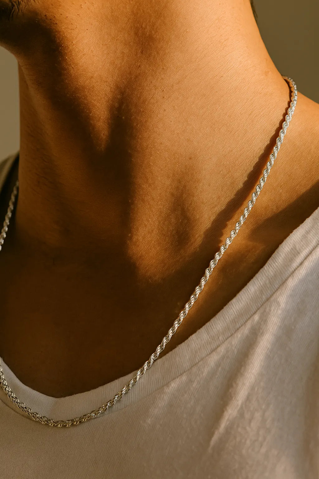 Men’s Silver Rope Chain Premium Quality Silver – Stylish Daily Wear Jewelry