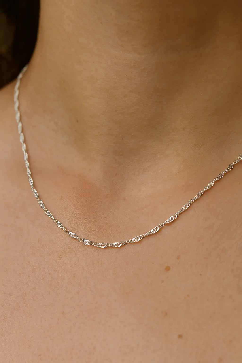 Premium Twisted Silver Chain – Minimalist Everyday Statement Jewelry