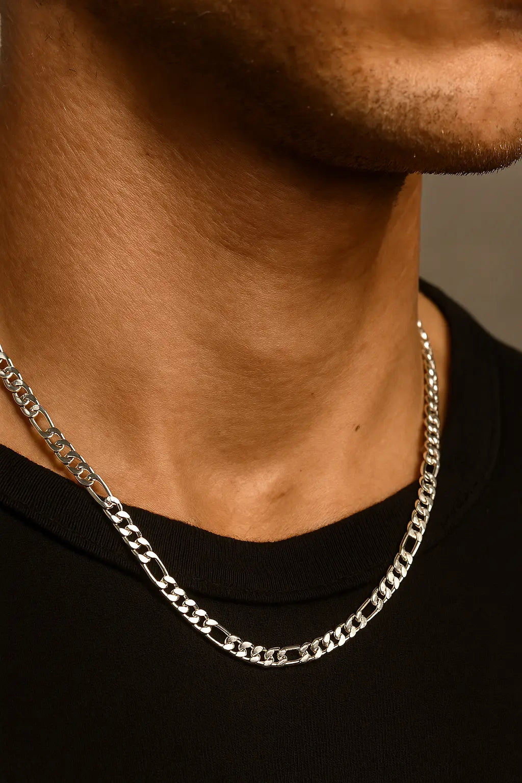 Premium Men’s Silver Figaro Chain – Bold, Polished & Timeless
