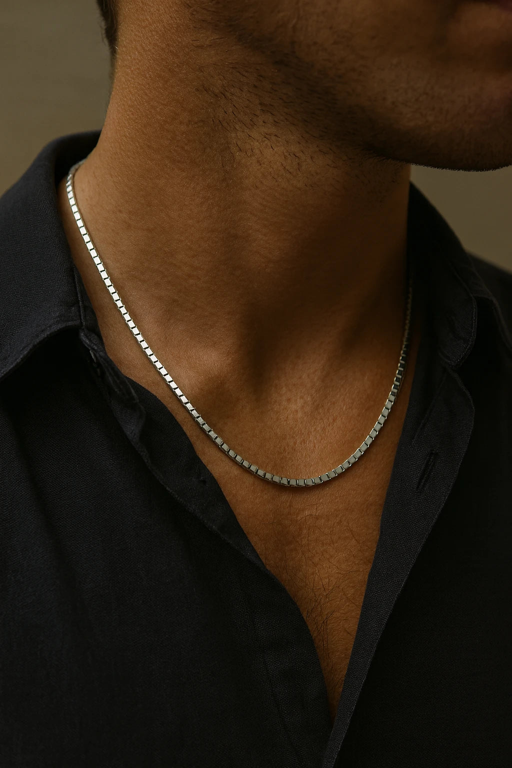 Premium Silver Box Chain – Minimal, Durable & Modern
