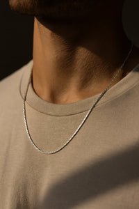 Men’s Premium Silver Chain – Minimal Design, Hypoallergenic & Long-Lasting Shine