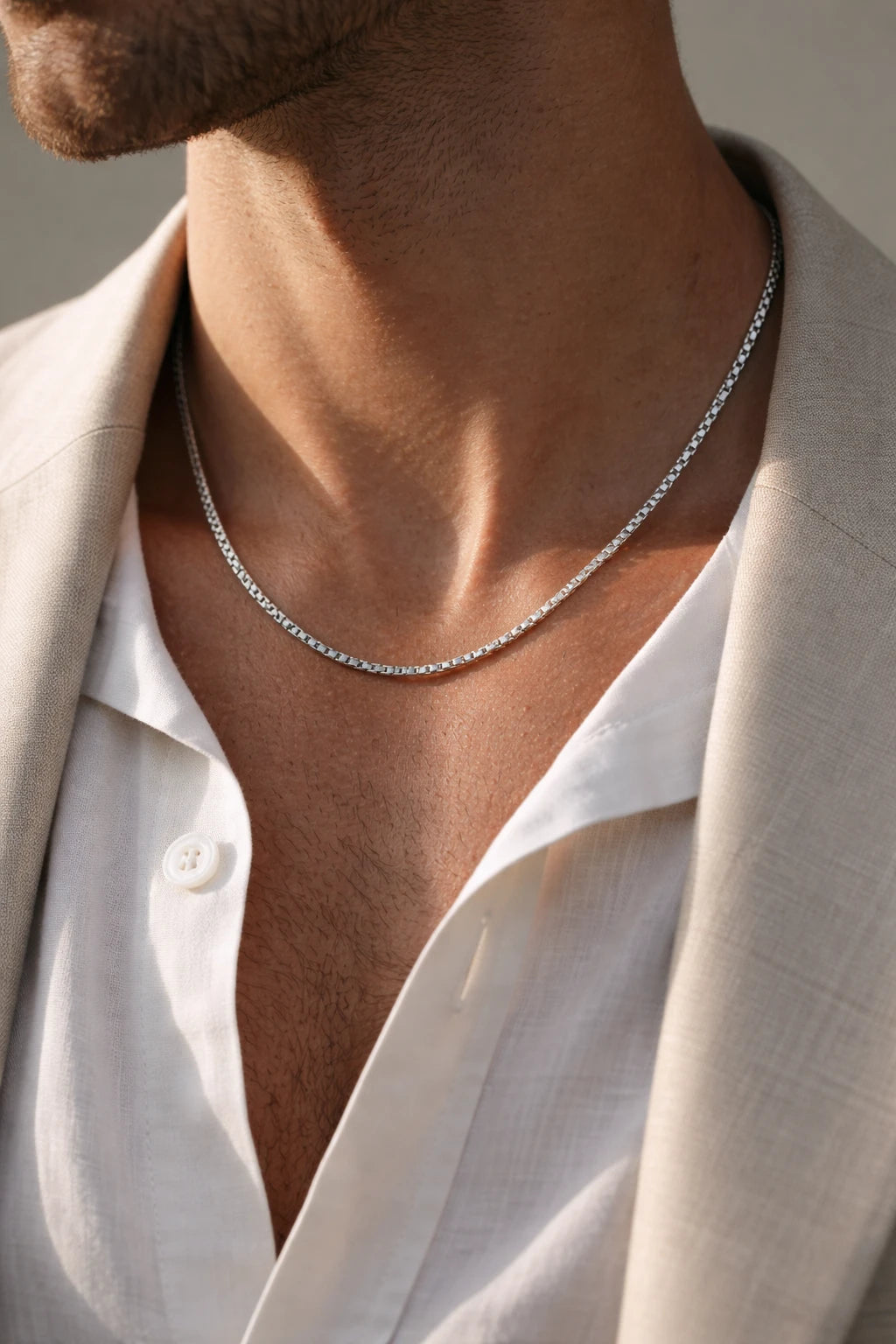 Premium Silver Box Chain – Minimal, Durable & Modern
