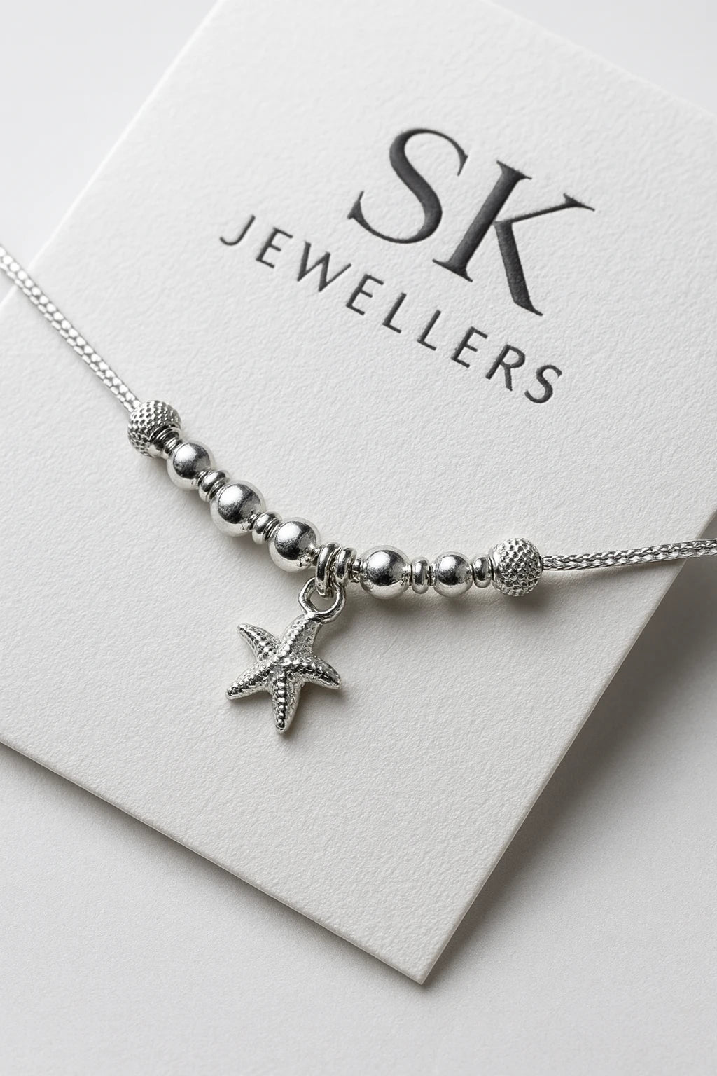 Garden Halo Sterling Silver Anklet with Ruby and Emerald Talisman Charm
