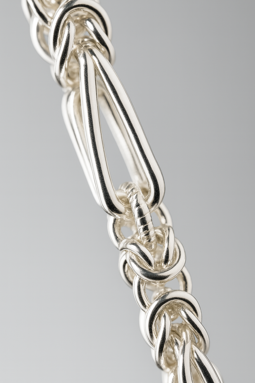 Premium Silver Byzantine Link Bracelet for Men | Handmade Statement Bracelet