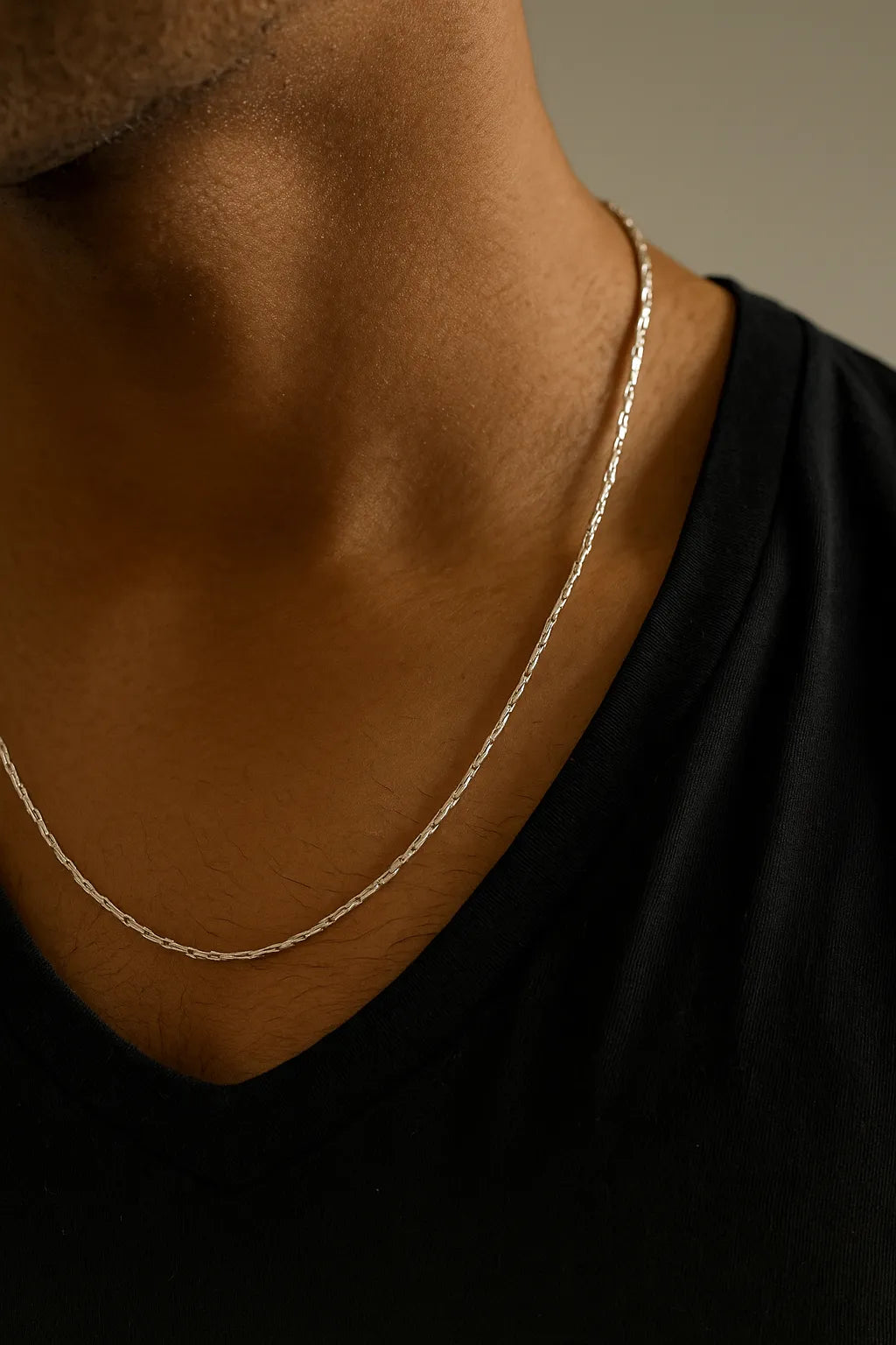 Men’s Premium Silver Chain – Minimal Design, Hypoallergenic & Long-Lasting Shine
