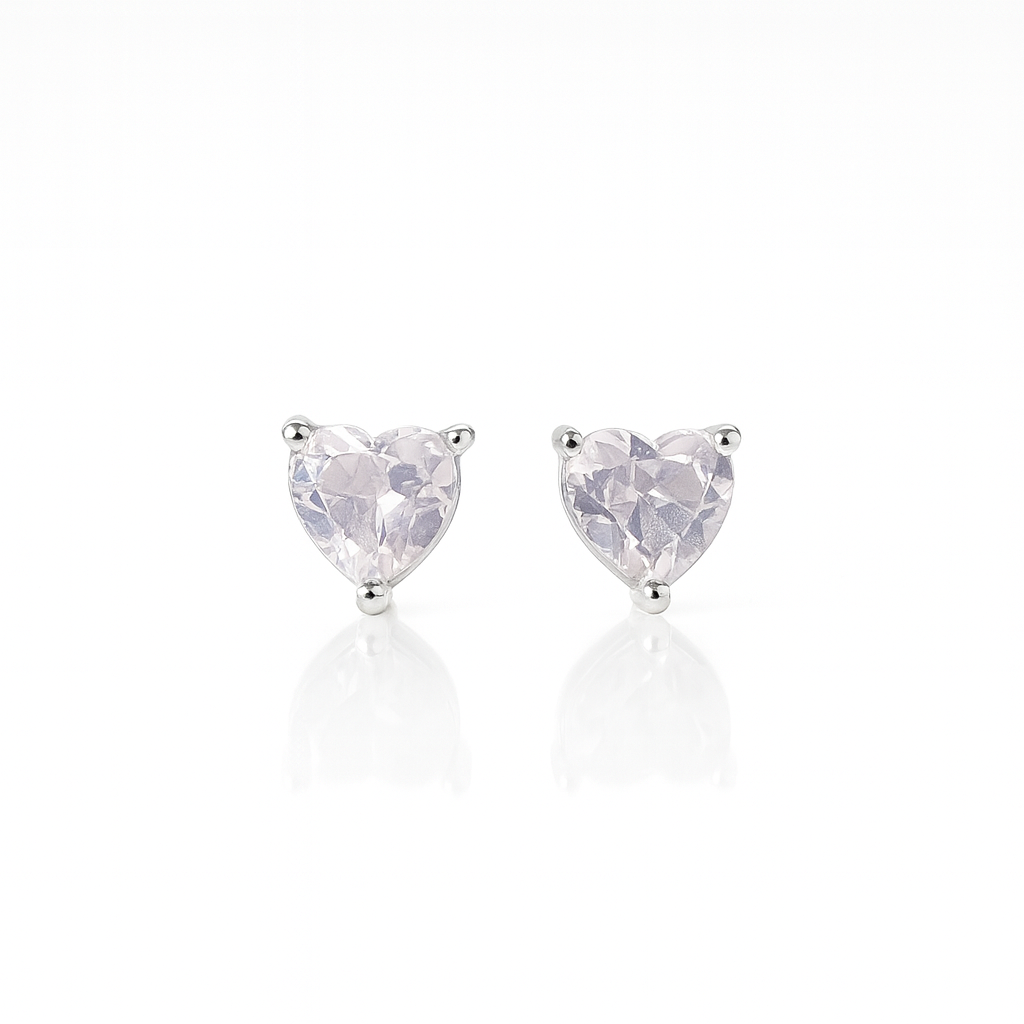 Twilight Elegance: Mesmerizing Oxidised Silver Heart Earrings