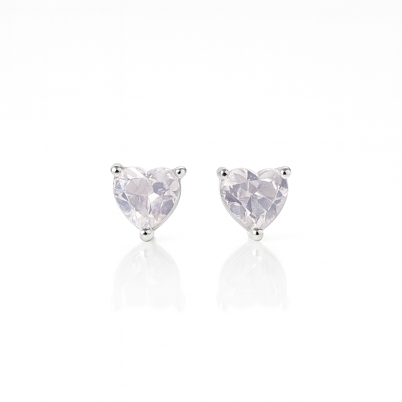 Twilight Elegance: Mesmerizing Oxidised Silver Heart Earrings