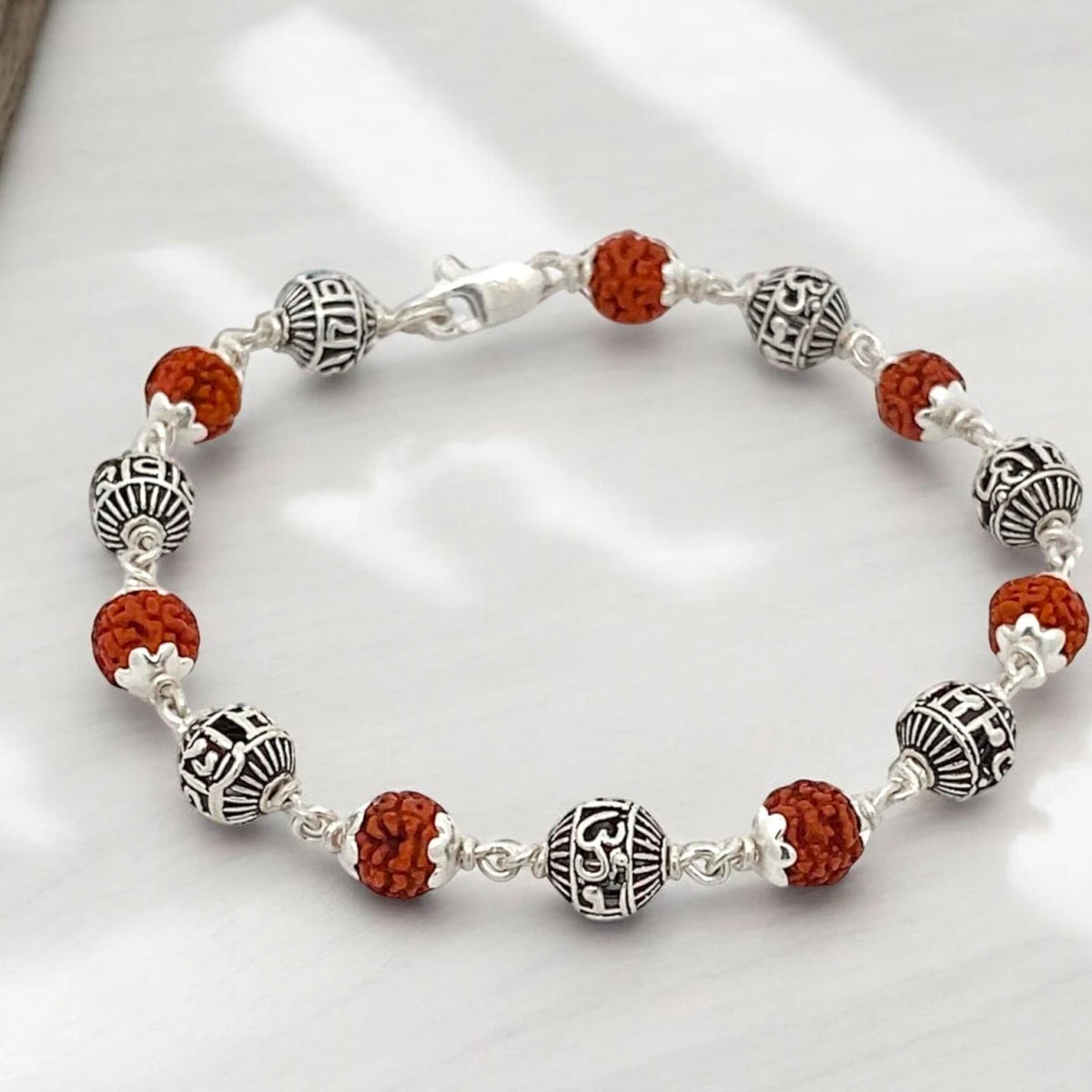Rudraksh Silver Bracelet | 925 Sterling Silver | S.K Jewellers
