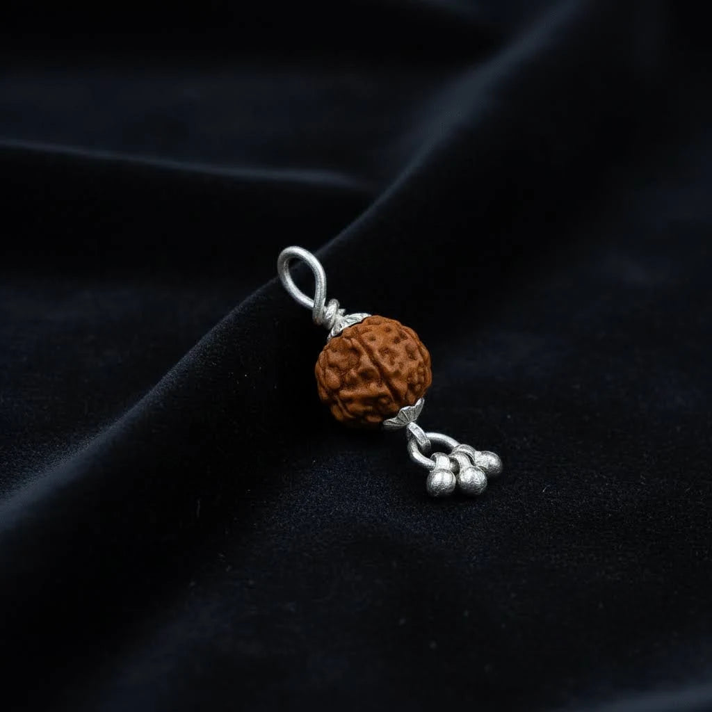 Rudraksh Silver Pendant | 925 Sterling Silver | S.K Jewellers