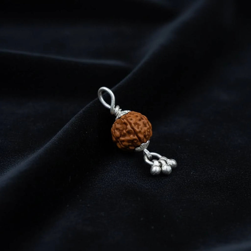 Rudraksh Silver Pendant | 925 Sterling Silver | S.K Jewellers